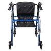 Mckesson 4-Wheel Rollator, Blue, Folding, Aluminum Frame, 300 lb. Capacity 146-R726BL